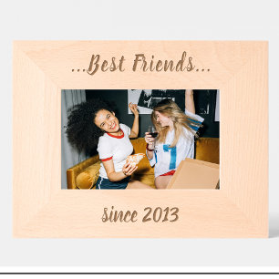 Friends BFF Cadre photo personnalisé en bois