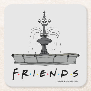 FRIENDS™-Brunnen Rechteckiger Pappuntersetzer
