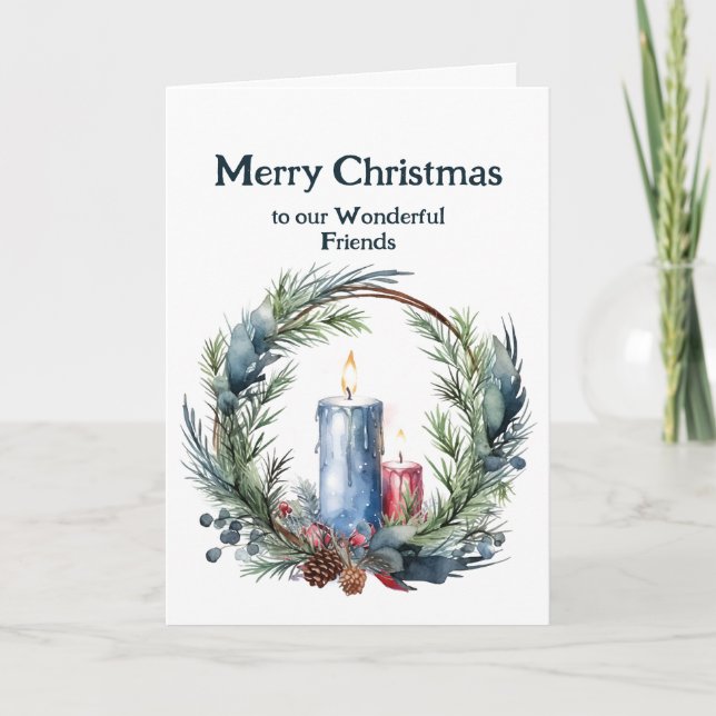 Friends Candle Wreath Karte (Vorderseite)