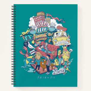 FRIENDS™   Cartoon Collage Notizbuch