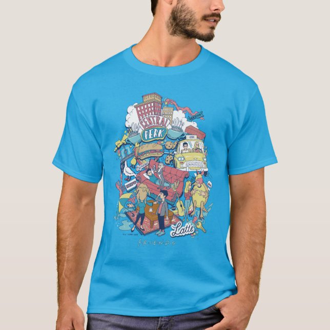 FRIENDS™ | Cartoon Collage T-Shirt (Vorderseite)