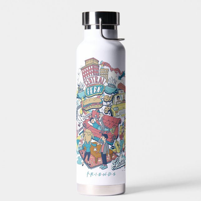FRIENDS™ | Cartoon Collage Trinkflasche (Links)