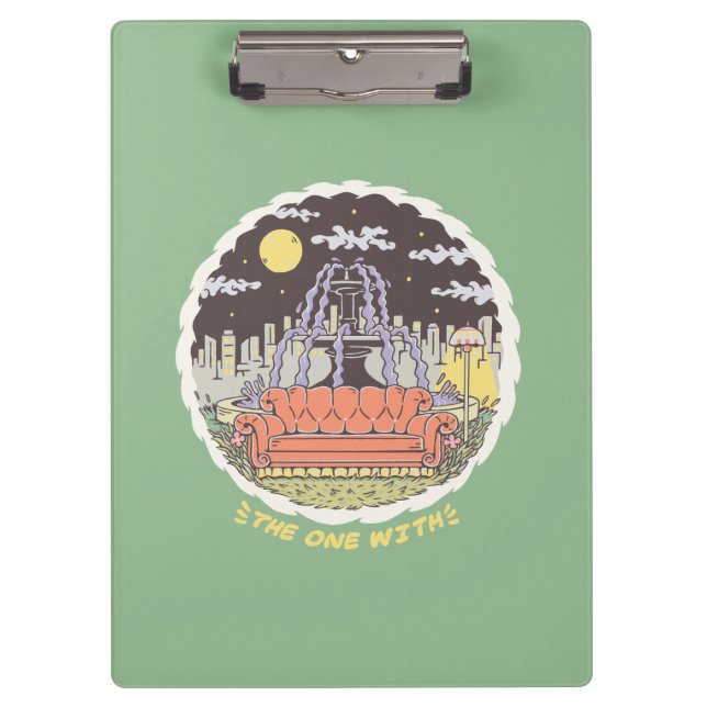 FRIENDS™ | Cartoon Fountain Klemmbrett (Vorderseite)