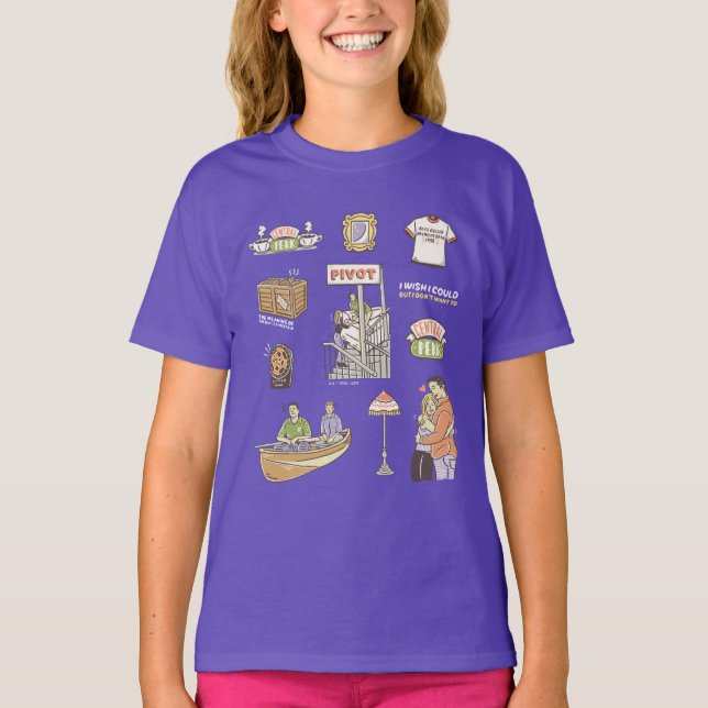 FRIENDS™ | Cartoon Icons 2 T-Shirt (Vorderseite)