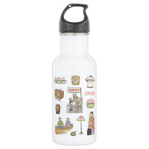 FRIENDS™   Cartoon Icons Edelstahlflasche