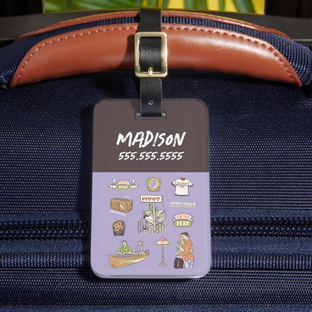 FRIENDS™ | Cartoon Icons Gepäckanhänger (Vorderseite Insitu 2)