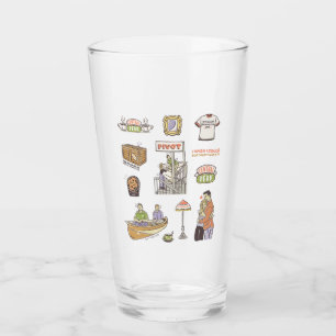 FRIENDS™   Cartoon Icons Glas