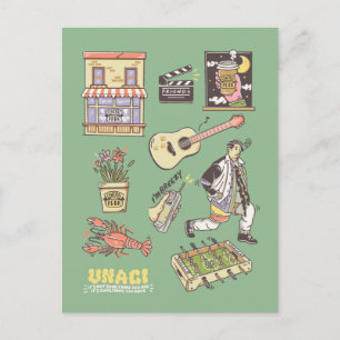 FRIENDS™   Cartoon Icons Grafik Postkarte