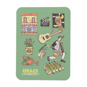 FRIENDS™   Cartoon Icons Grafische Darstellung Magnet