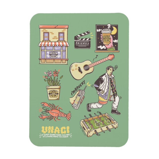 FRIENDS™ | Cartoon Icons Grafische Darstellung Magnet (Vertikal)