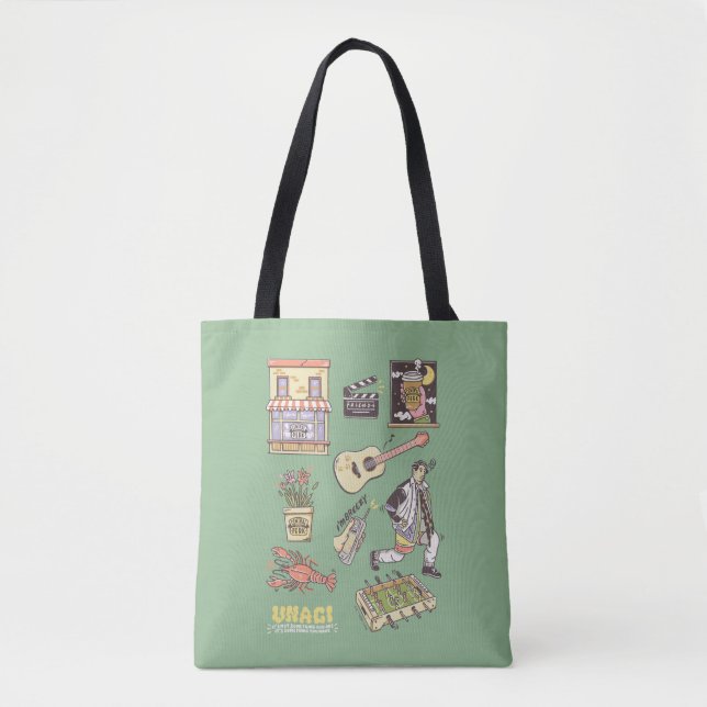 FRIENDS™ | Cartoon Icons Grafische Darstellung Tasche (Vorderseite)