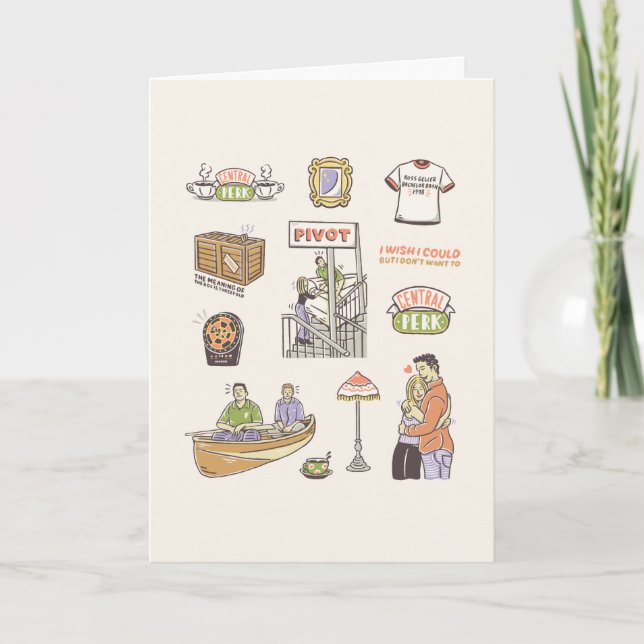 FRIENDS™ | Cartoon Icons Karte (Vorderseite)