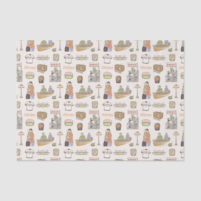 FRIENDS™ | Cartoon Icons Seidenpapier (Vorderseite)