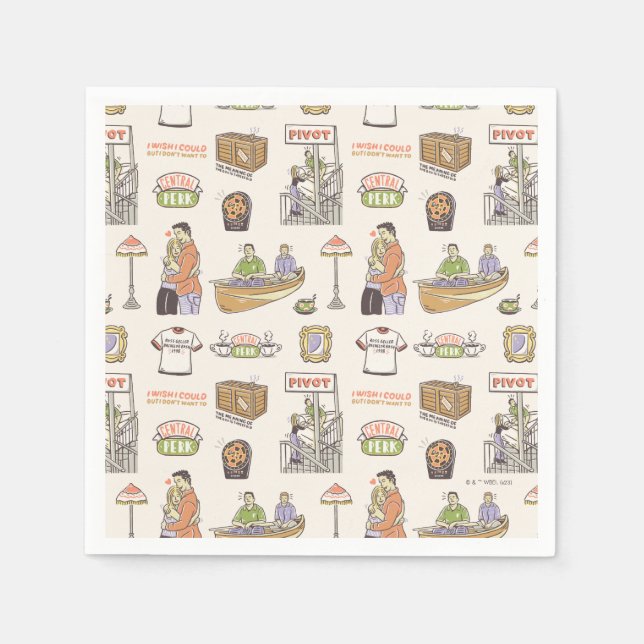 FRIENDS™ | Cartoon Icons Serviette (Vorderseite)
