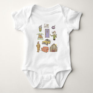 FRIENDS™   Cartoon-Symbole Grafik 1 Baby Strampler