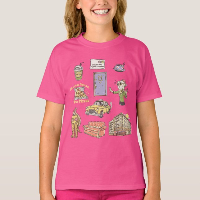 FRIENDS™ | Cartoon-Symbole Grafik 2 T-Shirt (Vorderseite)