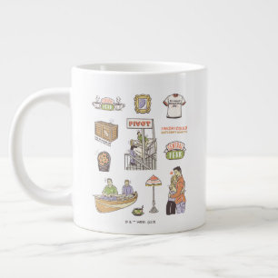FRIENDS™ Cartoon-Symbole Jumbo-Tasse