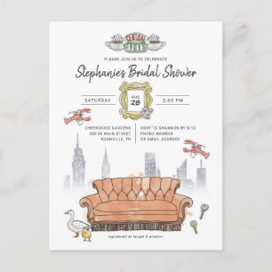 FRIENDS™   Central Perk Aquarell-Junggesellinnenab Postkarte