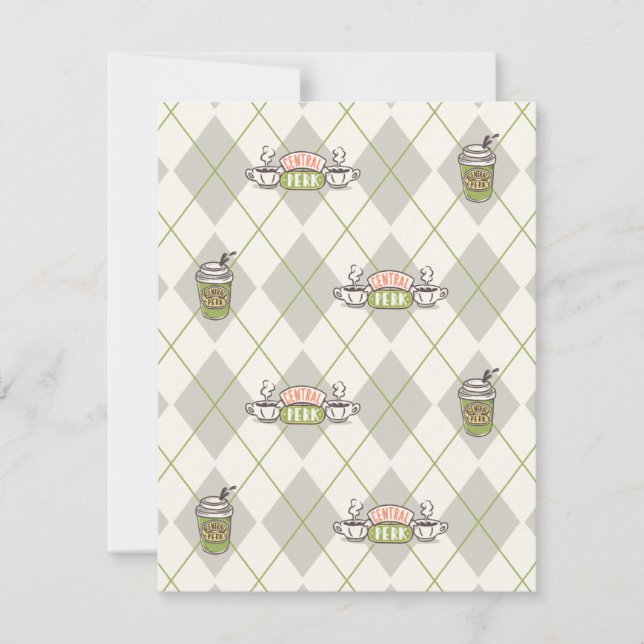 FRIENDS™  | Central Perk Argyle Pattern Mitteilungskarte (Vorderseite)