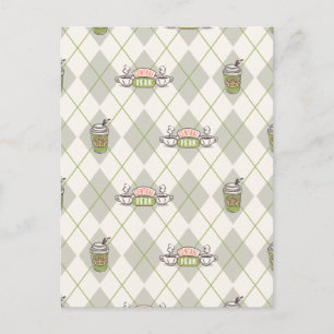 FRIENDS™ Central Perk Argyle Pattern Postkarte