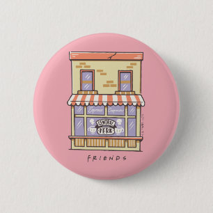 FRIENDS™ Central Perk Cartoon Coffee Shop Button