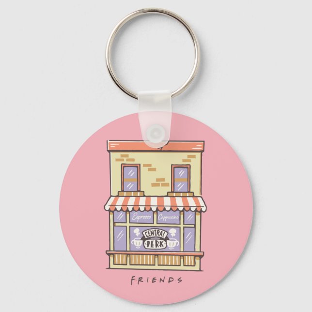FRIENDS™ | Central Perk Cartoon Coffee Shop Schlüsselanhänger (Vorderseite)