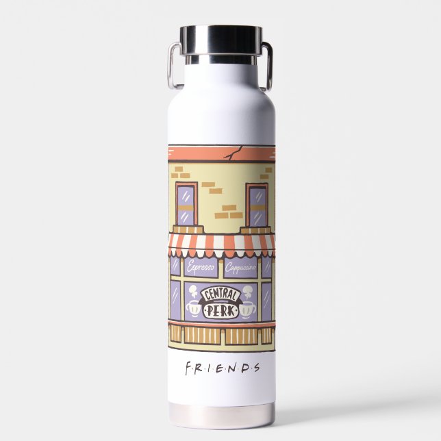 FRIENDS™ | Central Perk Cartoon Coffee Shop Trinkflasche (Vorne)