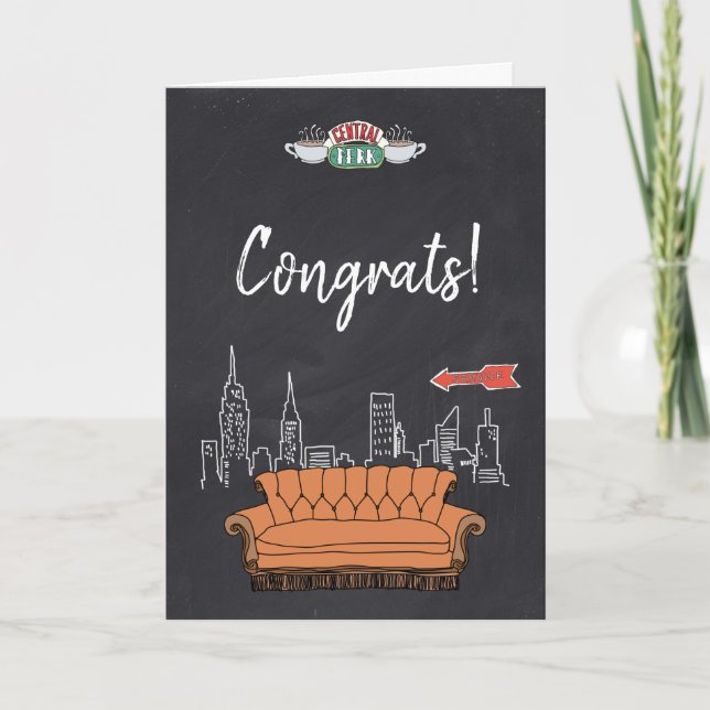 FRIENDS™ | Central Perk Chalkboard Glückwunsch Karte (Vorderseite)