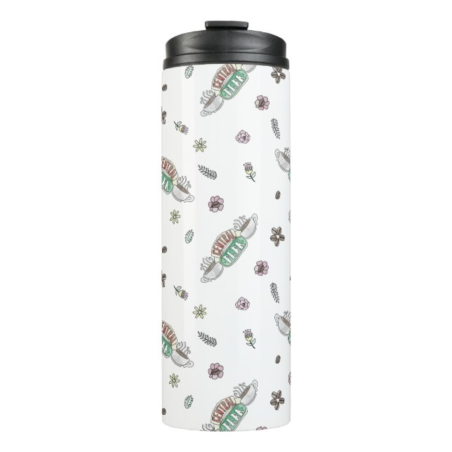 FRIENDS™ | Central Perk Coffee Watercolor Muster Thermosbecher (Vorderseite)