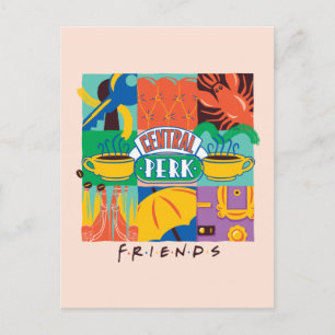 FRIENDS™   Central Perk Lebendige Grafik Postkarte