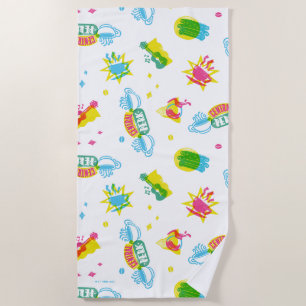 FRIENDS™   Central Perk Neon Pattern Strandtuch