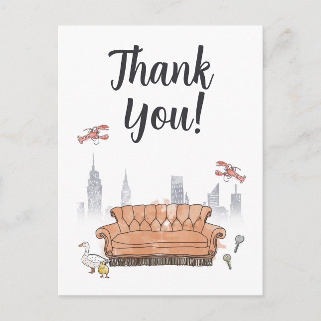 FRIENDS™ | Central Perk Thank You Postkarte (Vorderseite)