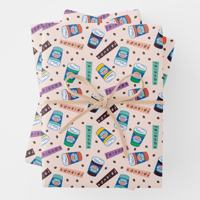 FRIENDS™ | Central Perk Vibrank Coffee Pattern Geschenkpapier Set (Beispiel)