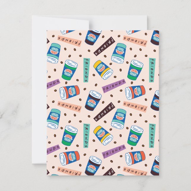 FRIENDS™ | Central Perk Vibrank Coffee Pattern Mitteilungskarte (Vorderseite)