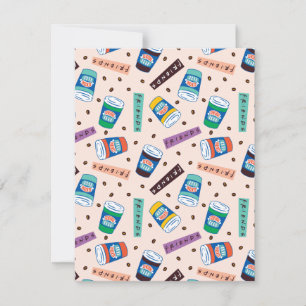 FRIENDS™ Central Perk Vibrank Coffee Pattern Mitteilungskarte