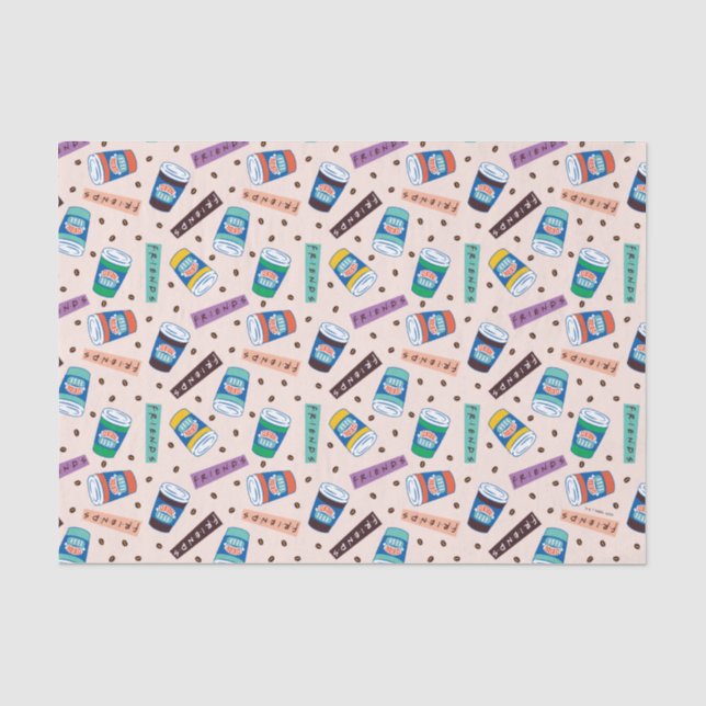 FRIENDS™ | Central Perk Vibrank Coffee Pattern Seidenpapier (Vorderseite)