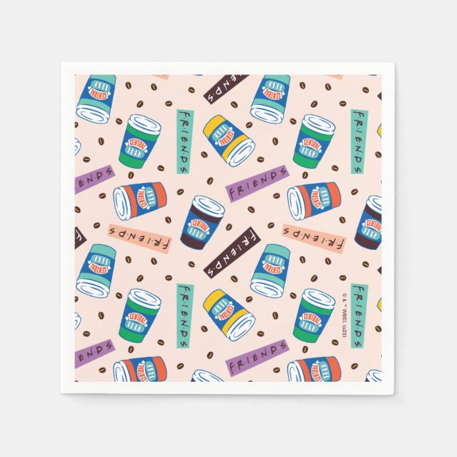 FRIENDS™ | Central Perk Vibrank Coffee Pattern Serviette (Vorderseite)