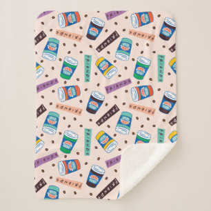 FRIENDS™ Central Perk Vibrank Coffee Pattern Sherpadecke