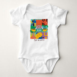 FRIENDS™   Central Perk Vibrant Graphic Baby Strampler