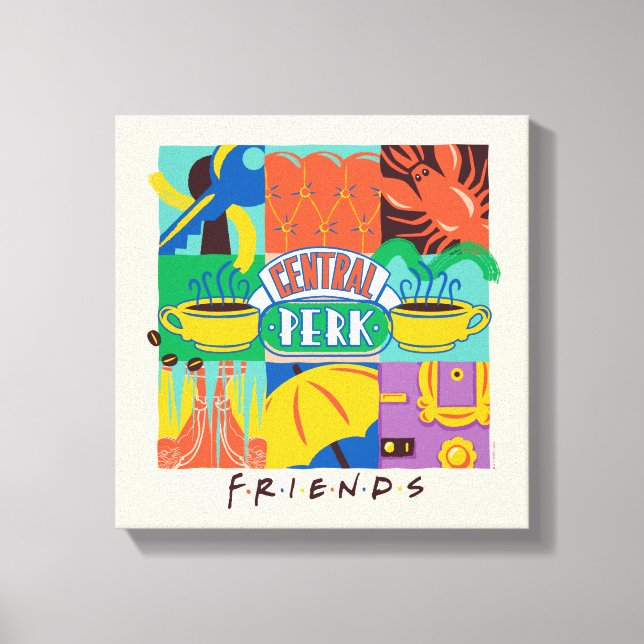 FRIENDS™ | Central Perk Vibrant Graphic Leinwanddruck (Vorderseite)