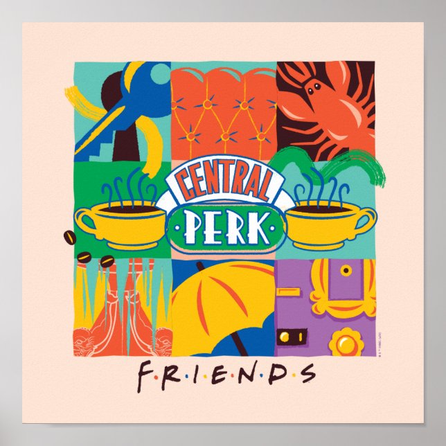 FRIENDS™ | Central Perk Vibrant Graphic Poster (Vorne)