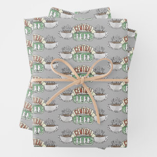 FRIENDS™   Central Perk Wasserfarben-Logo Geschenkpapier Set
