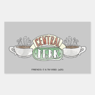 FRIENDS™ Central Perk Wasserfarben-Logo Rechteckiger Aufkleber
