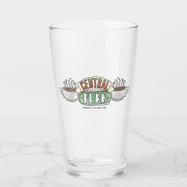 FRIENDS™ | Central Perk Watercolor-Logo Glas (Vorderseite)