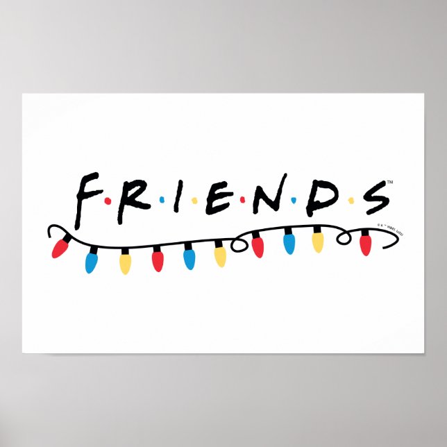 FRIENDS™ | Christmas Lights Logo Poster (Vorne)
