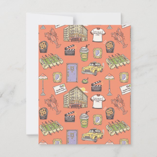 FRIENDS™ Colorful Icons Pattern Mitteilungskarte (Vorderseite)