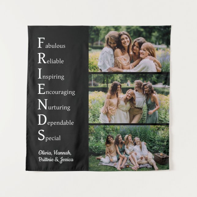 FRIENDS Custom Foto Tapestry Wandteppich (Vorderseite)