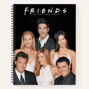 FRIENDS™ Darsteller in formeller Kleidung Nahauf Notizbuch