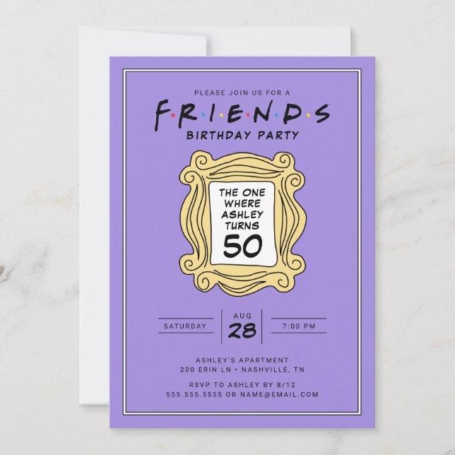 FRIENDS™ | Der mit dem 50. Geburtstag Einladung (Vorderseite)