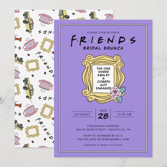 FRIENDS™ | Der mit dem Bridal Brunch Einladung (Vorne/Hinten)